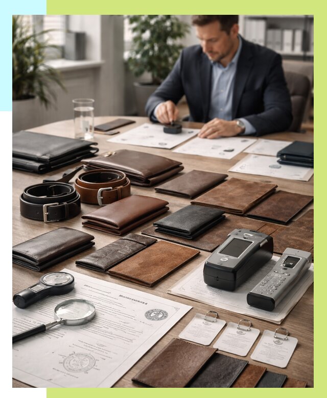 Сертификация кожаных изделий в Видном от 12420 р. | Алешин-Вдн