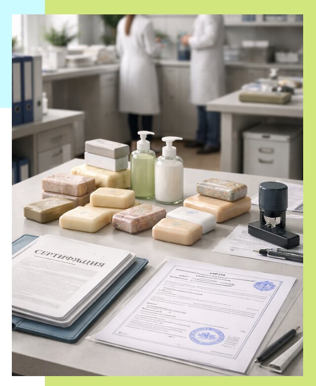 Сертификация мыла и сертификат на мыло в Видном от 12420 | Алешин-Вдн
