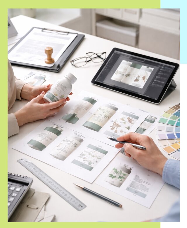 Профессиональная разработка дизайна и текста этикетки продукции в Видном