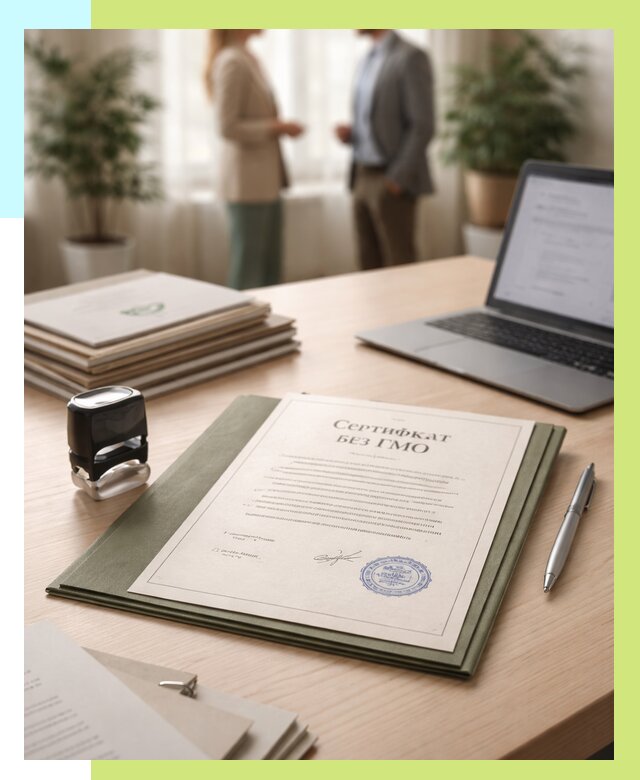 Сертификат без ГМО в Видном от 7763 р. оформить срочно Алешин-Вдн